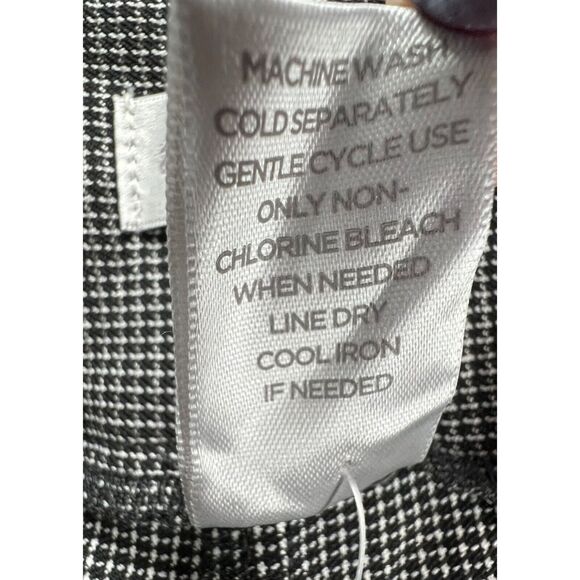 Avenue Pants Womens 26 Black White Mini Houndstooth Pull On Ankle Stretch Career - Picture 13 of 15